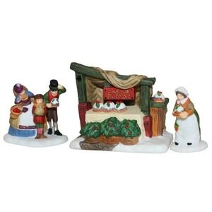 DEPT 56 THE HERITAGE VILLAGE COLLECTION CHRISTMAS PUDDING COSTERMONGER  SET OF 3